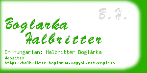 boglarka halbritter business card